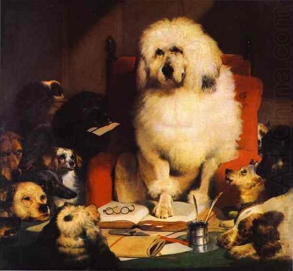 Sir edwin henry landseer,R.A. Laying Down The Law china oil painting image